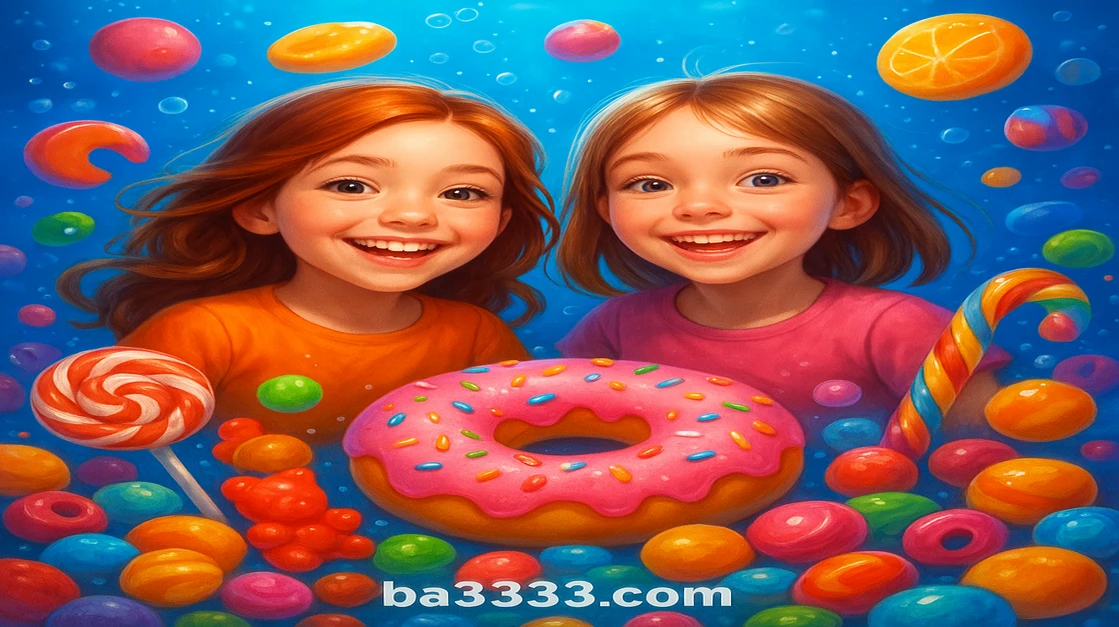 ba333 গেমিং প্ল্যাটফর্মে সুইট বোনাঞ্জার জাদুকরী জগৎ আবিষ্কার করুন। দুটি হাসিখুশি মেয়ে পুরো ক্যান্ডি ও মিষ্টান্নে গড়া এক স্বপ্নলোক দ্বারা ঘেরা।