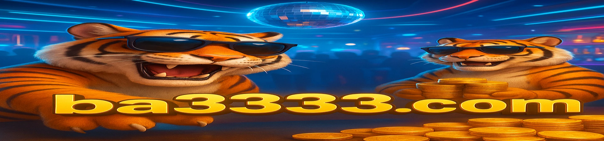 ba333 গেমিং প্ল্যাটফর্মে সুপার পার্টি বোনাস! সানগ্লাস পরা বাঘেরা একটি ডিস্কো পার্টি উপভোগ করছে এবং ৭.৭ বিলিয়ন পর্যন্ত বোনাস র‍্যান্ডমভাবে প্রতিটি মাসের ২৫ তারিখে বিতরণ হয়।